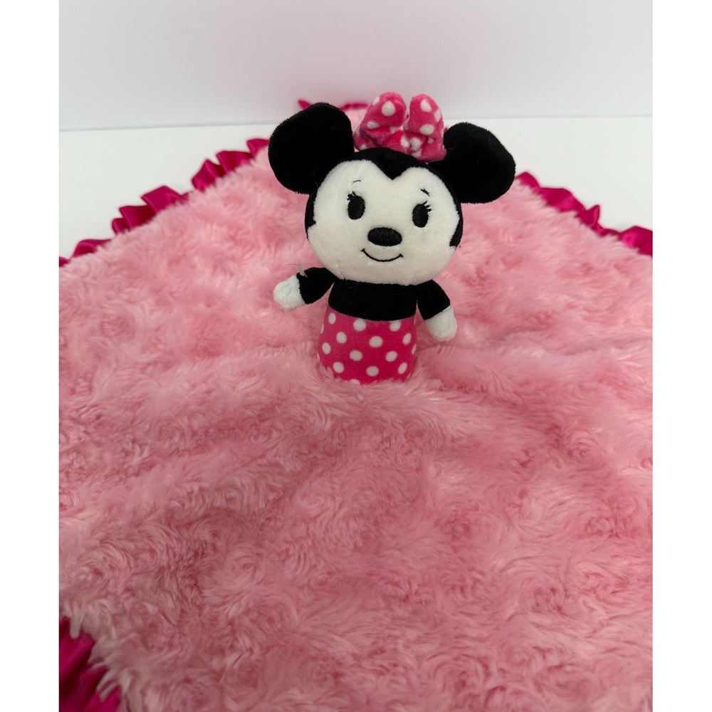 Minnie Mouse Disney Hallmark Lovey Itty Bittys Security Blanket Pink Ruffle Toy